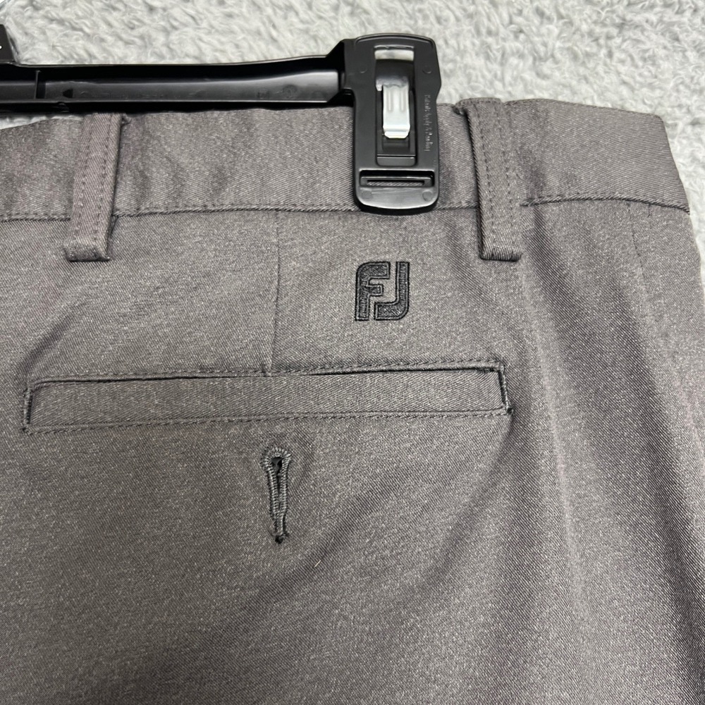 FootJoy Golf Pants Mens 38x30 Gray Excellent Performance Flat Front Chino - Picture 9 of 12